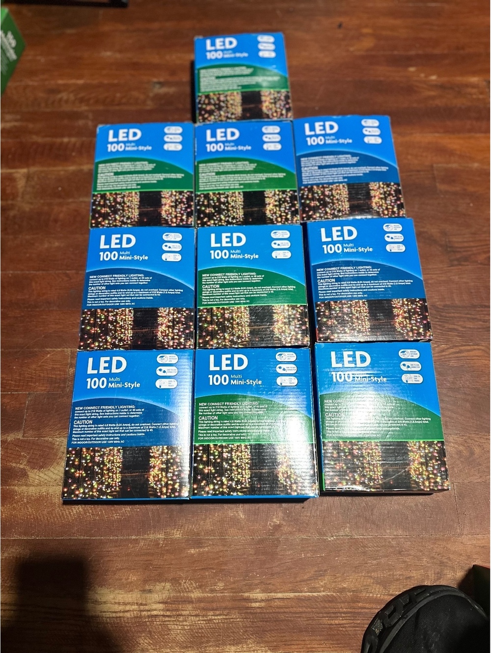 Lot of 10 LED Multi Mini-Style Holiday Lights - 100ct Each - New